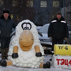 Кировские ТЭЦ украсили снежные фигуры