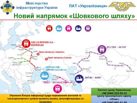 Яценюк показал маршрут поезда Украина-Казахстан-Китай