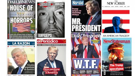 «Трампокалипсис»: обложки зарубежных изданий после объявления нового президента США