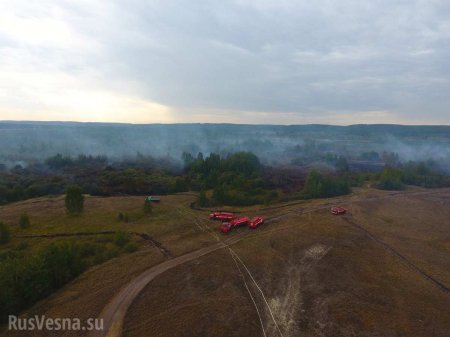 На Украине пятые сутки пытаются потушить торфяной пожар (ФОТО)