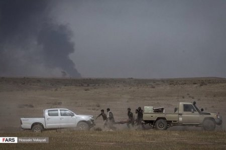 Иракская армия продолжает наступление в р-не Хавиджа. Боевики ИГ подожгли нефтяные вышки - Военный Обозреватель
