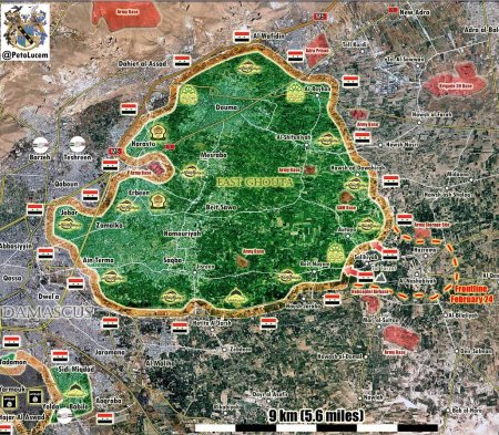 Сирийская армия начала наземную операцию в Восточной Гуте под Дамаском