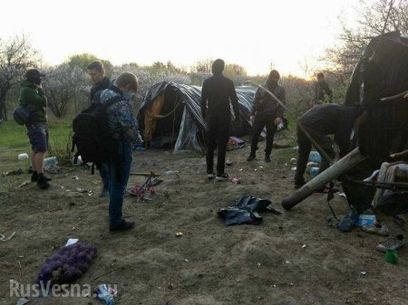 Неонацисты против цыган: В Киеве сожгли табор (ФОТО)