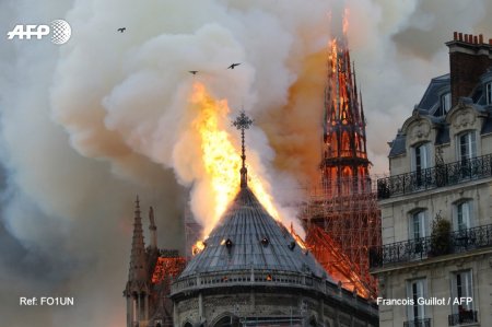 Собор Парижской Богоматери охватил масштабный пожар (Трансляция Online)