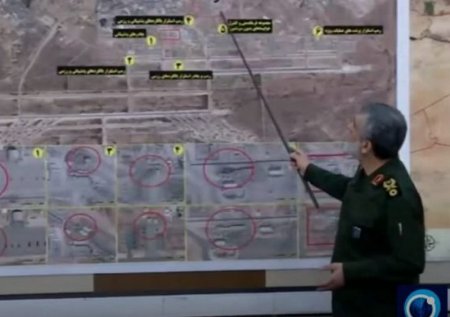Последствия иранских ударов по базе Аль-Асад (фото с земли)