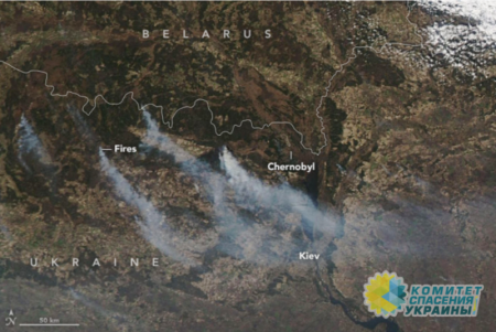 Пожар в Чернобыльской зоне прогрессирует: NASA опубликовало фото из космоса