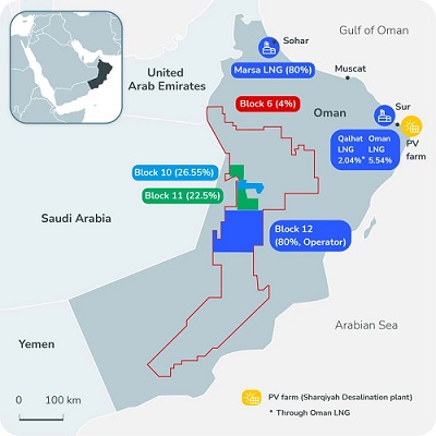 Total начинает добычу газа на береговом блоке 10 в Омане