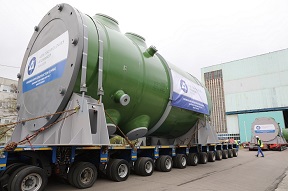 Атоммаш отгрузил корпуса реакторов и 8 парогенераторов для ЭБ-5 АЭС Куданкулам в Индии и ЭБ-7 АЭС Тяньвань в Китае