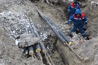 Электроснабжение в сетях РЭС восстановлено после повреждения кабеля при строительстве моста через Обь в Новосибирске