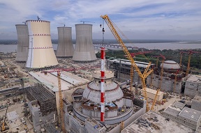На ЭБ-1 АЭС Руппур в Бангладеш завершен монтаж вентиляционной трубы здания реактора