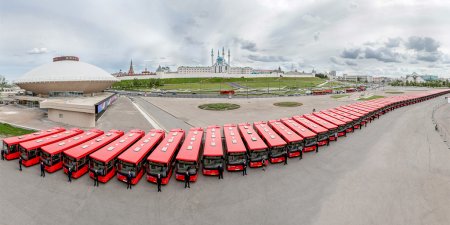 Новые автобусы МАЗ прибыли в Казань