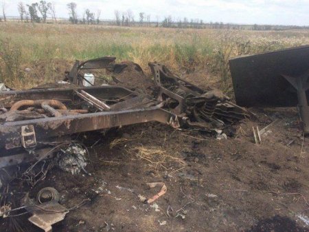 Украинский "Хамви" уничтожен взрывом в Волновахском районе