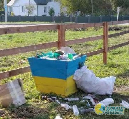 В Львовской области вдруг осознали, что красить мусорники в цвета государственного флага это неприлично